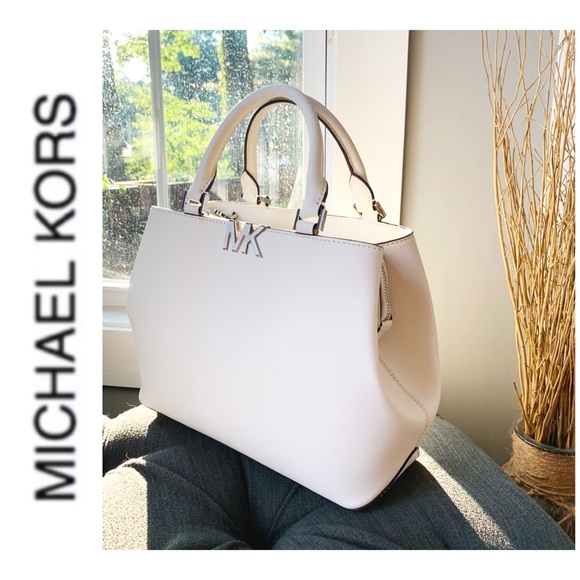 NWT authentic MK leather Florence satchel white - Picture 2 of 6